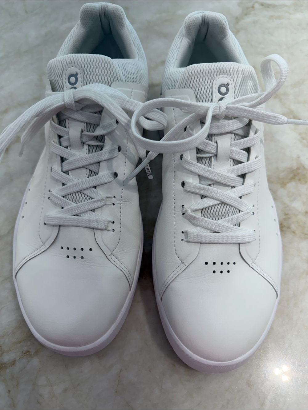 On Cloud Men's “The Roger” Roger Federer White Leather Tennis Sneakers